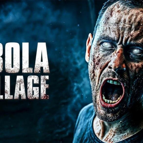 Logo EBOLA Village con zombie in primo piano