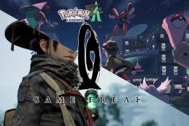 Un confronto visivo concettuale: da un lato la grafica stilizzata di Pokémon, dall'altro l'azione realistica di Beast of Reincarnation, con il logo Game Freak al centro.