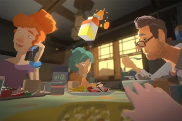 Un primo piano del bambino Isaac mentre usa i suoi poteri psichici in Goodnight Universe su Nintendo Switch 2.