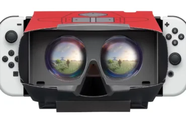 Il visore Virtual Boy per Nintendo Switch 2 che mostra il supporto VR per Zelda Breath of the Wild e la collezione Nintendo Classics.